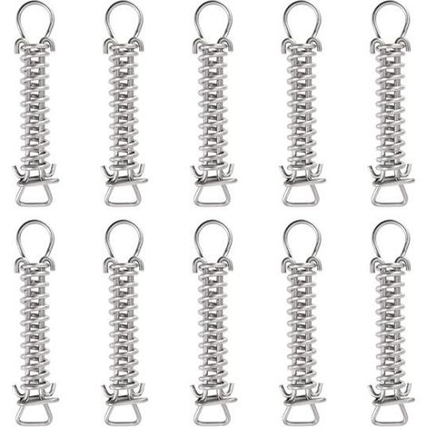 10 colors: Silver Material: Stainless steel Pack of 10 spring-loaded pool covers (unused) (1/5)