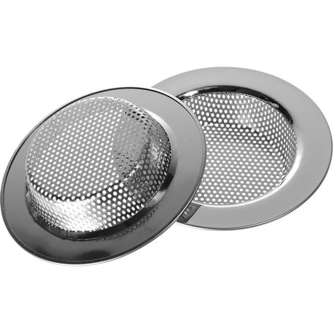 Ensemble de 2 pièces : passoire d'évier de cuisine en acier inoxydable avec panier et ventouse pour la vidange. (1/4)