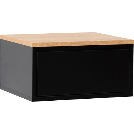 Comodino sospeso Desi 1 cassetti colore Nero/rovere