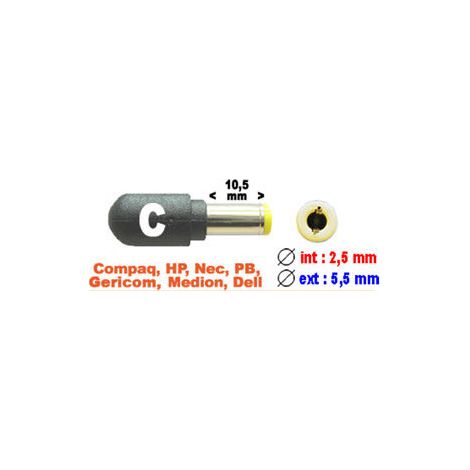 NX - Connecteur C pour alimentation ordinateur portable (2.5 X 5.5 mm) - DY-CT18 (1/2)