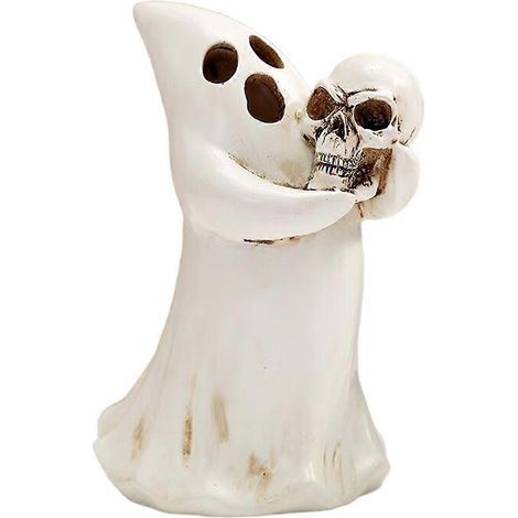 Ensemble de décorations d'Halloween en résine (1 pièce) - Ornements citrouille et fantôme pour la maison, les fêtes, le bureau ou la vitrine B (1/5)