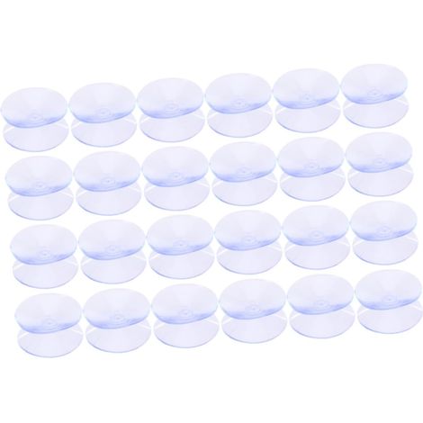 Lot de 24 butées de meubles en verre avec double ventouse (1/5)