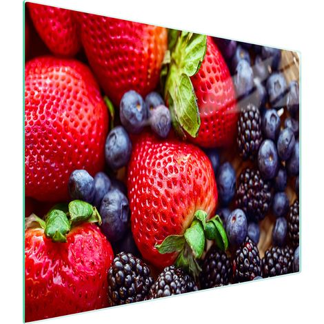 TAGLIERE IN VETRO 52x30 FRAGOLE (1/5)