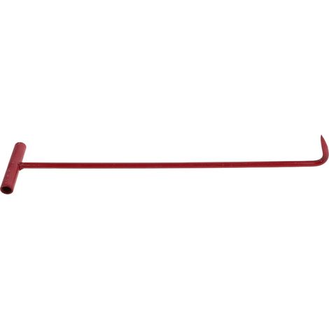 Crochet de levage de plaque d égout rouge de 52 cm outil (1/5)