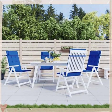 361906 Coussins de chaise à dossier haut lot de 6 bleu royal (1/5)
