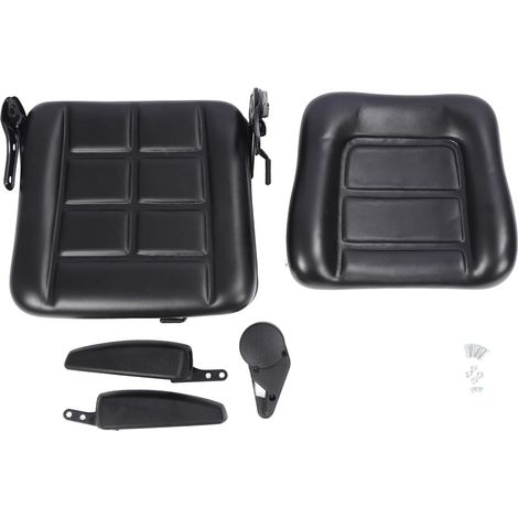 Siège de Chariot élévateur avec Micro Interrupteur, Siège de Confort amélioré Ergonomique pour Chariot élévateur, Chargeur de Dérapage, Rétrocaveuse (avec Accoudoir) (1/5)