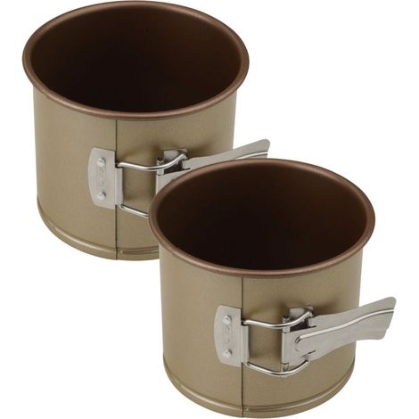 Lot de 2 moules à gâteaux 12 cm en acier Zenker Mojave Gold (1/4)
