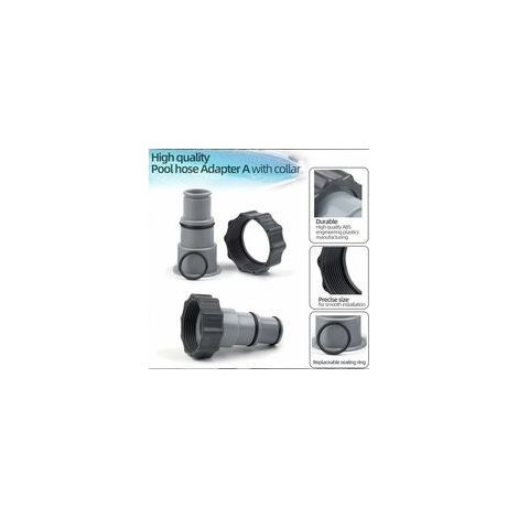 Tuyau Piscine A 2 Adaptateur Tuyau Piscine 32 38 Adaptateur Tuyau Adaptateurs Piscine Rechange Pour Pompe Raccord pour Tuyau Piscine Ø 32 Et 38 MM( 2 Pièces) (1/4)
