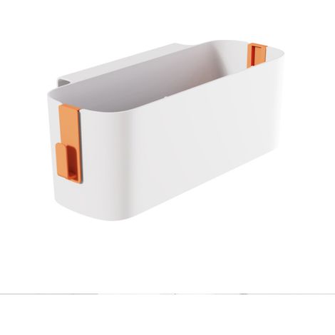 étagère de chevet collège dortoir chevet panier de rangement suspendu panier gratuit poinçonnage chevet étagère de rangement boîte de rangement de bureau(Orange)