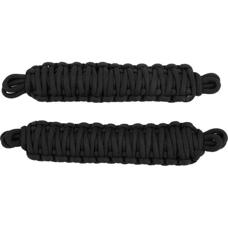 Convient aux sangles de limitation de porte de Jeep Wrangler, 2 morceaux de corde tressée noire (1/5)