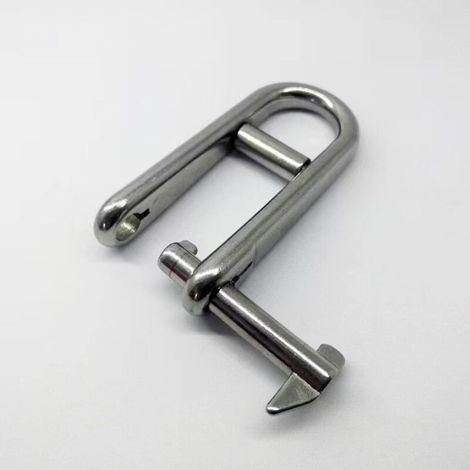 Goupille de sécurité en acier inoxydable avec butée, manille de style européen avec butée, manille en D, accessoires d'accastillage pour la marine et le yachting 316-M6 (1/3)