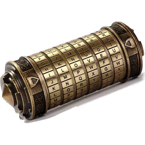 Coffret à énigmes Da Vinci Code Mini avec compartiment caché, cadenas à code anniversaire, cadeau idéal pour un garçon et une fille. (1/5)