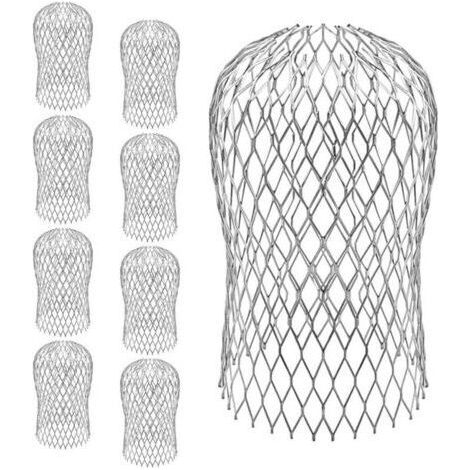 Lot de 8 Crapaudine de Gouttière, Filtres de Gouttière Flexible et Durable pour Maison Avant-toit Tuyau de Descente contre les Feuilles