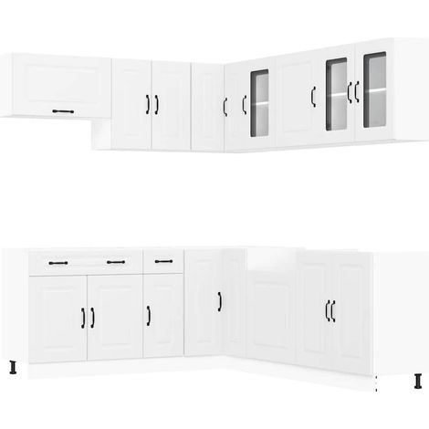 Maison Exclusive - Mueble de cocina Kalmar blanco 11 piezas mader (1/5)
