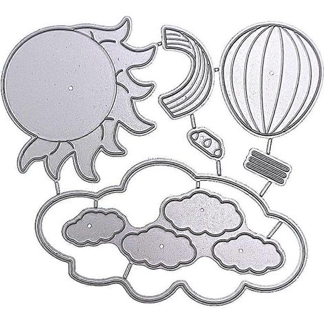 Heißluftballon-Metallstanzschablone zum Selbermachen von Scrapbooking-Alben, Papierkarten und Prägeformen für Bastelarbeiten und Dekorationen