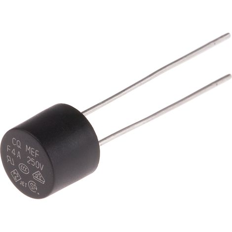 Fusible non réarmable filaire RS PRO, Sortie Radiale, 4A, type F 250V (1/2)