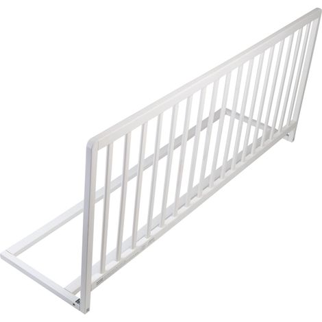 Safetots Extra Wide Extra Tall Wooden Bed Guard, White, 60cm High x 140cm Wide, Toddler Bedrail for Safety, Secure Child Bed Rail (1/5)