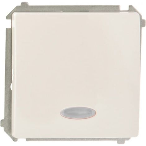 Interruptor monopolar Simon Basic con iluminación, conectores rápidos, blanco BMW1L.01/11