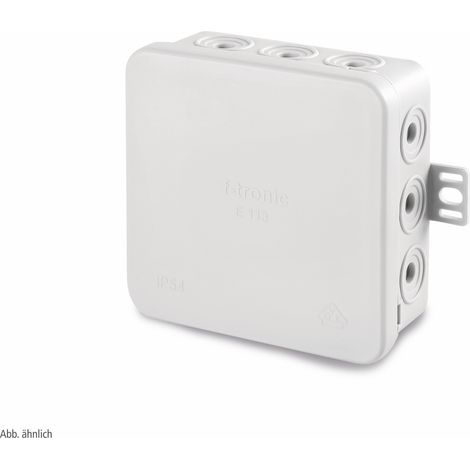 Boîte de distribution F-TRONIC, 75x75x40 mm, 12 entrées, gris, 10 pièces (1/2)