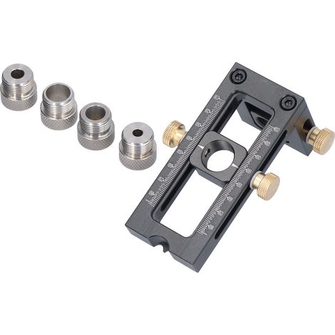 Woodworking Puncher Locator Adjustable Screw Jig Dowel Guide Kit with Drill Bushings
