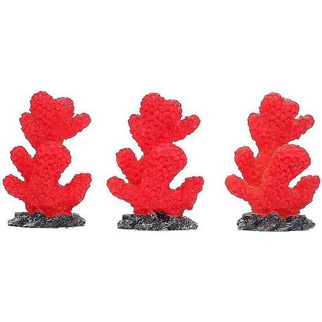 Lot de 3 ornements en corail pour aquarium (1/3)