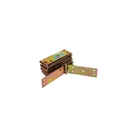 Charnière de caisse - 162 x 31 mm - Lot de 10 - Galvanisé - Charnières de porte - Charnières de placard