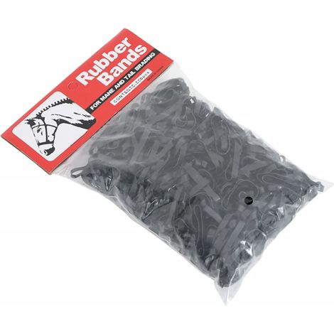 Bandes tressées pour chevaux, 500 pièces, silicone noir