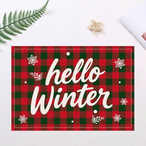 Tapis De Séchage De Vaisselle - Motifs De Noël - Microfibre Absorbante Et Résistante À La Chaleur - Pour Comptoir De Cuisine Et Bar À Café - 40 X 30 Cm - 1 Pièce (1/5)