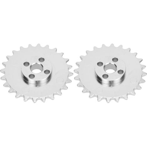 2 pièces pignons 24 dents zinc, engrenage à chaîne pour robot industriel, diamètre 52mm épaisseur 6.8mm, haute résistance (1/5)