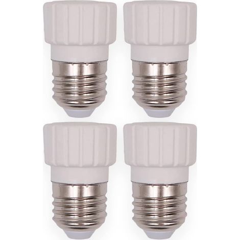 Adaptador de base de lámpara convertidor de casquillo E27 a GU10 de 4 piezas para bombillas LED [Clase energética E] (1/5)