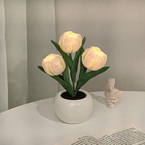 LED-Tulpenlampe, Nachtlicht, Tischlampe, künstliche Blumentopflampe, stimmungsvolles Geschenk für den Nachttisch (1/5)