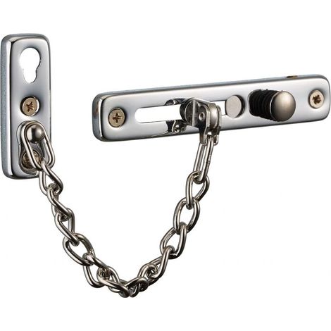 Entrebailleur de porte, chaîne acier, chromé - (1/3)