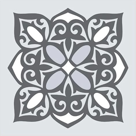 6 stickers carreaux gris 15 x 15 cm (1/2)