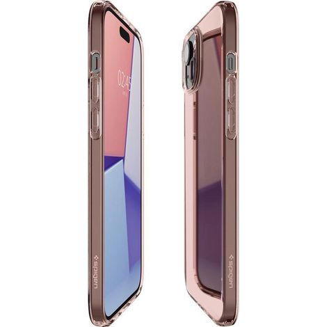 Funda Spigen Crystal Flex para iPhone 15 Plus - Rosa y transparente (1/5)