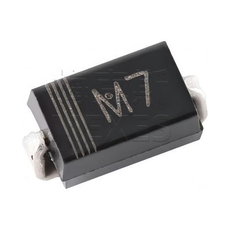 Changdian M7 SMA DO-214AC 1A 1000V high voltage rectifier diode chip electronic component, 5 units.