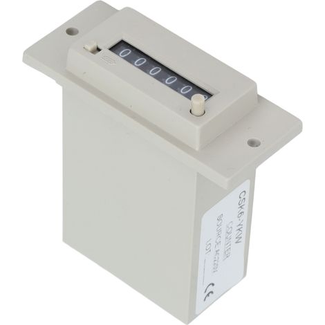 Compteur électromagnétique industriel CSK6-YKW totalisateur d'impulsions 6 chiffres 0-999999 pour machine 220V AC ±10% 2,5W (1/5)