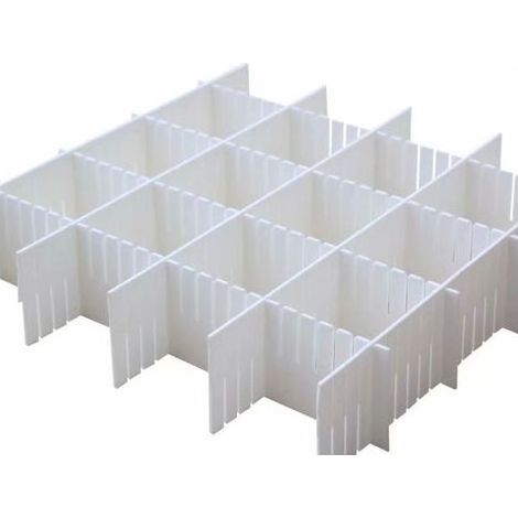 Lot de 10 séparateurs de tiroir réglables 42 x 9 cm (1/5)
