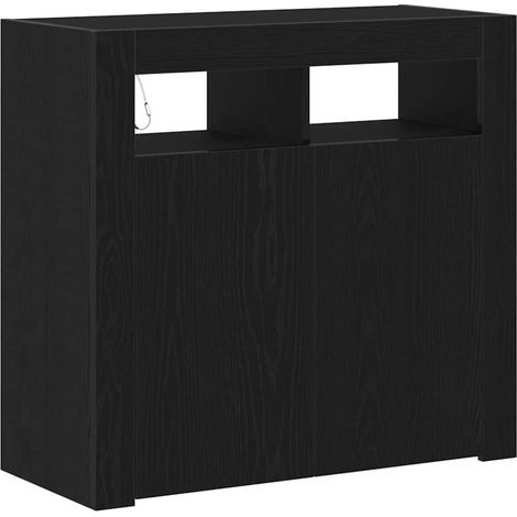 Maison Exclusive - Aparador Roble Negro 80 x 35 x 75 cm Madera de