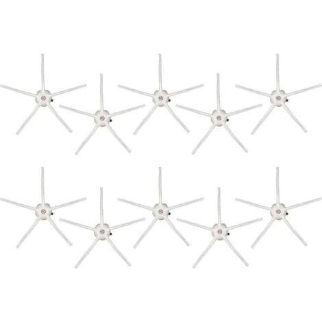 (10 pezzi bianchi) Pezzi di ricambio per Roborock serie S7 S7 S7+ S7 MAXV Ultra Q7 Max Q7 Max+ S8 Pro Ultra S8 S8+ Q5+ Q5 E2 E3 E4 S4 S5 S6 Set di accessori spazzola laterale l-Karteo (1/4)