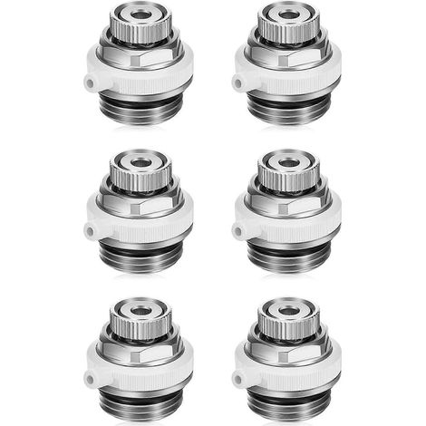 6 purgeurs d'air automatiques à coupure automatique, vanne de radiateur auto-purge 1/2 pouce pour systèmes de chauffage (1/5)