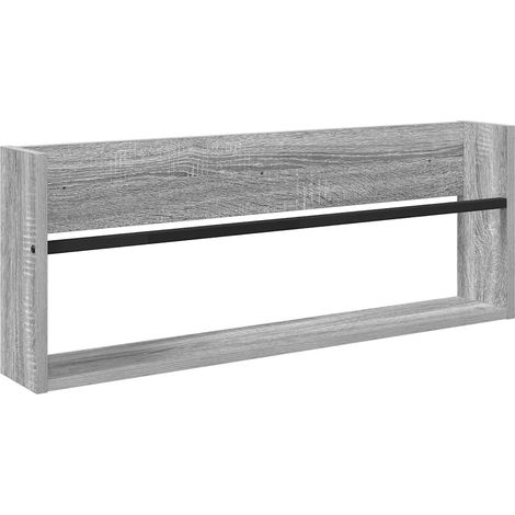 Maison Exclusive - Scaffale per riviste Grigio Sonoma 80 x 12 x 30 cm