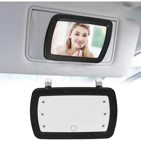 MINKUROW Specchio Parasole Per Auto, Specchio Per Il Trucco, Specchio Cosmetico Con Sei Luci A Led (1/5)