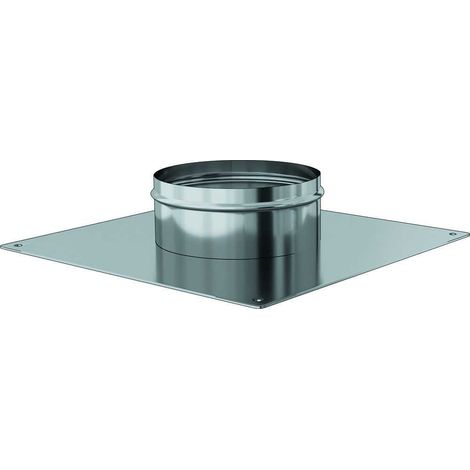 Plaque d'étanchéité carrée en inox - Pour tubage flexible 150 mm