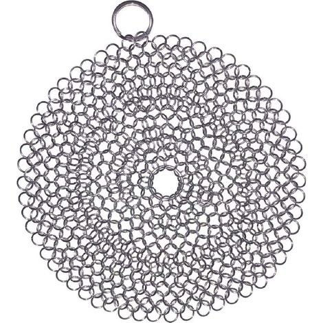 Gusseisenreiniger, 7-Zoll-Kettenbürste aus Edelstahl 316L, gusseiserne Bratpfannen, Auflaufformen, holländische Küche, Gewürze und Kochgeschirr. (1/5)