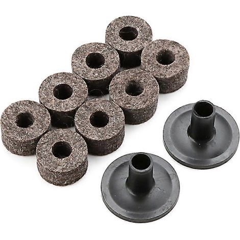Lot de 10 rondelles en feutre et manchons de cymbale de rechange pour pieds de cymbale professionnels (1/4)