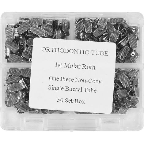 200 tubes orthodontiques dentaires pour première molaire, tubes buccaux, collants, non convertibles, Roth 022 (1/5)