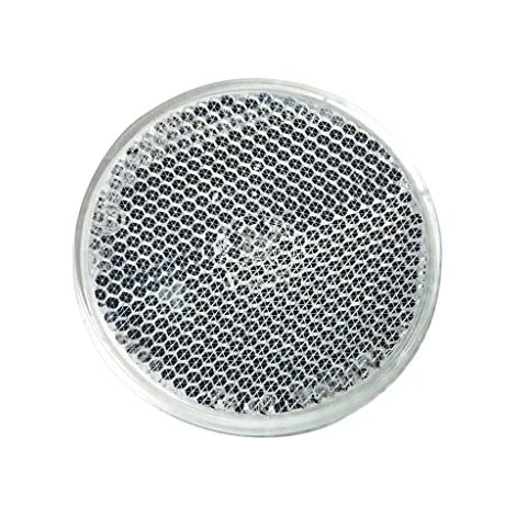 SPOTLIGHT LOT DE 4 CATADIOPTRES ROND ADHÉSIF RÉFLECTEUR ROND, CATAPHOTE - COLORIS : BLANC - DIAMÈTRE : 60MM - FORME : RONDE -