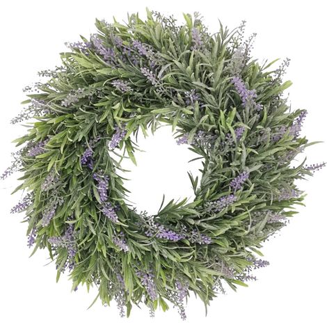 Guirlande En Forme De Couronne - Feuilles D'Eucalyptus Artificielles - Décoration Intérieure Et Extérieure - Diamètre 40 Cm - 1 Pièce (1/5)