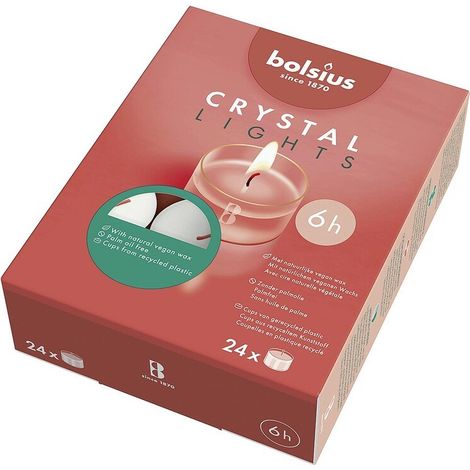 BOLSIUS Teelichte Crystal Lights 24er Pack - 6 Stück