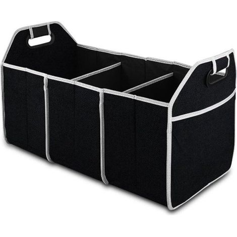 Organisateur de Coffre - Pliable - 3 Compartiments - Pour SUV et Fourgonnettes - Noir - 1 Pièce (1/5)